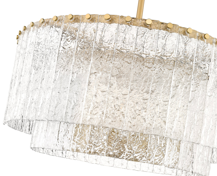 Pendant Z-Lite 1943P26-2-MGLD Modern Gold Glacier 10 Light Pendant Z-Lite