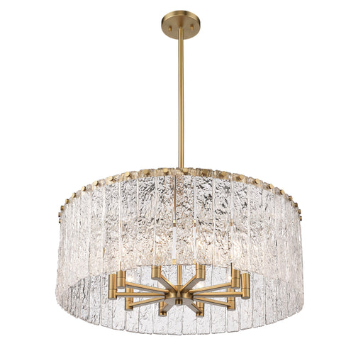 Chandelier Z-Lite 1943P26-MGLD Modern Gold Glacier 10 Light Chandelier Z-Lite