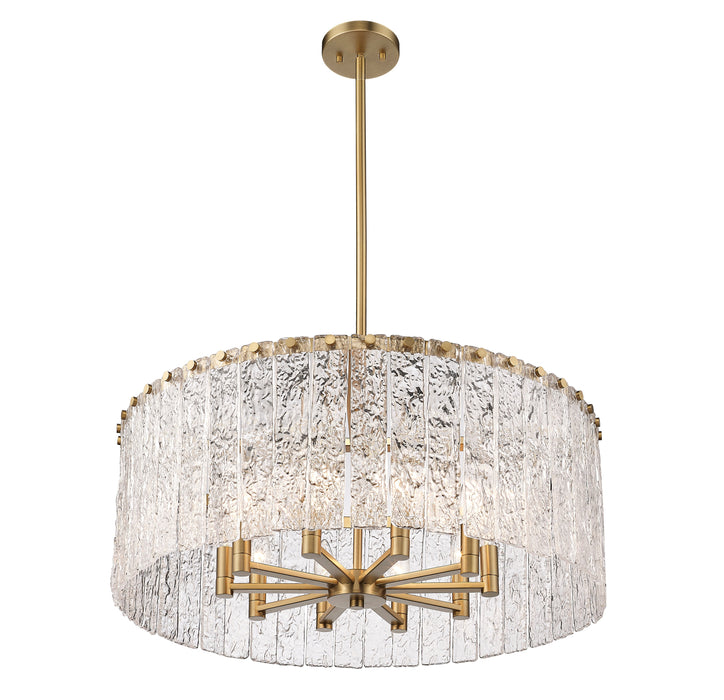 Chandelier Z-Lite 1943P26-MGLD Modern Gold Glacier 10 Light Chandelier Z-Lite