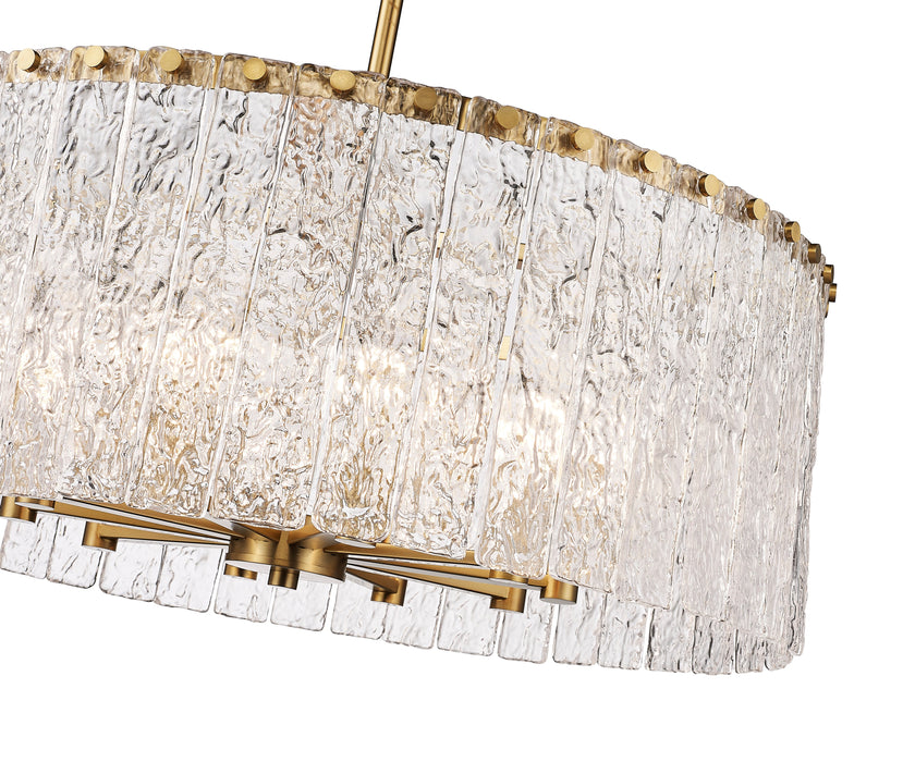 Chandelier Z-Lite 1943P26-MGLD Modern Gold Glacier 10 Light Chandelier Z-Lite