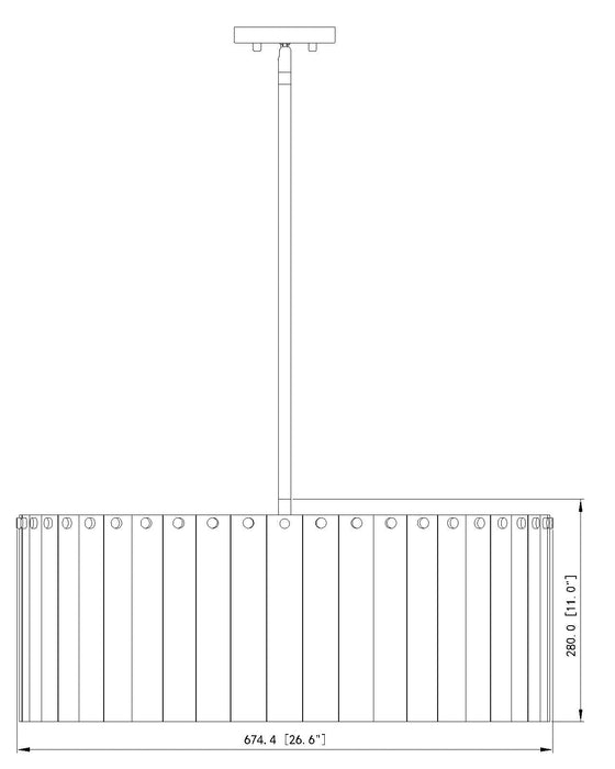 Chandelier Z-Lite 1943P26-MGLD Modern Gold Glacier 10 Light Chandelier Z-Lite