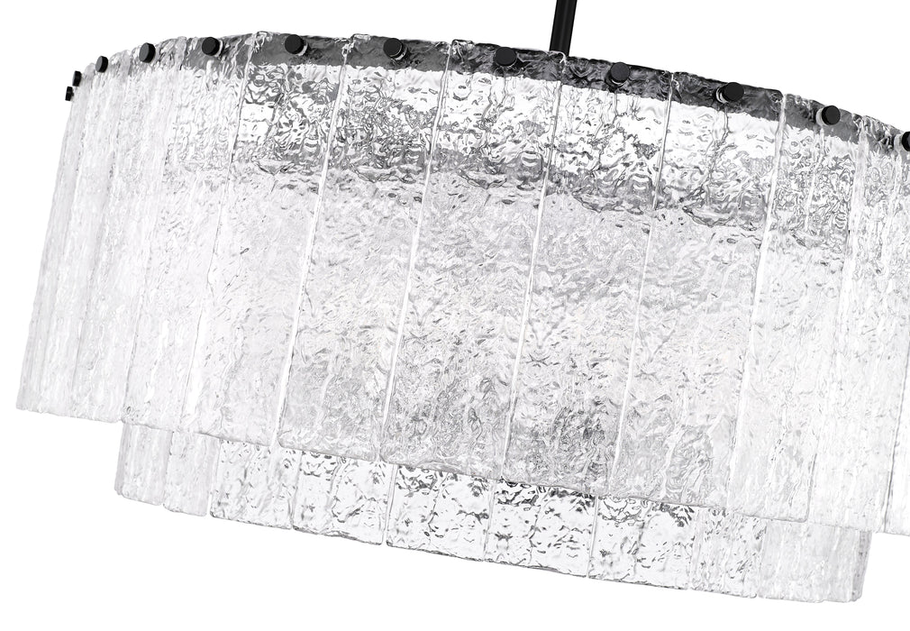 Pendant Z-Lite 1943P32-2-MB Matte Black Glacier 12 Light Pendant Z-Lite