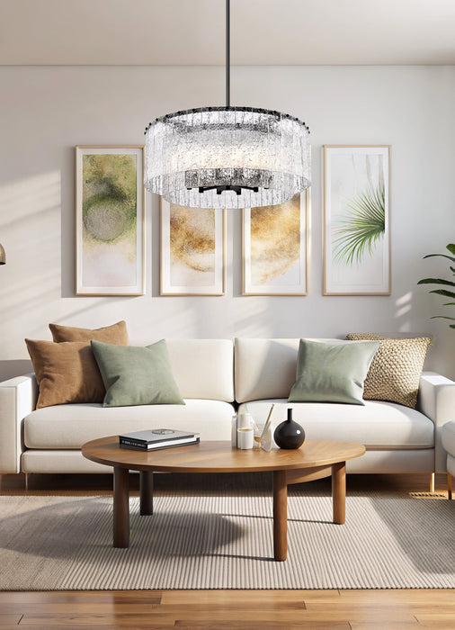 Pendant Z-Lite 1943P32-2-MB Matte Black Glacier 12 Light Pendant Z-Lite