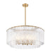 Pendant Z-Lite 1943P32-2-MGLD Modern Gold Glacier 12 Light Pendant Z-Lite