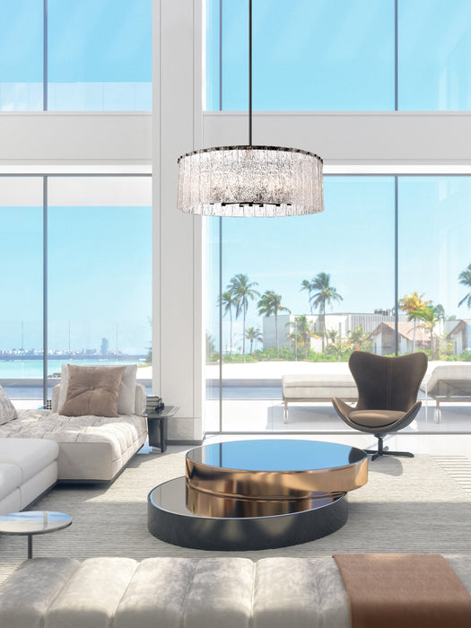 Chandelier Z-Lite 1943P32-MB Matte Black Glacier 12 Light Chandelier Z-Lite