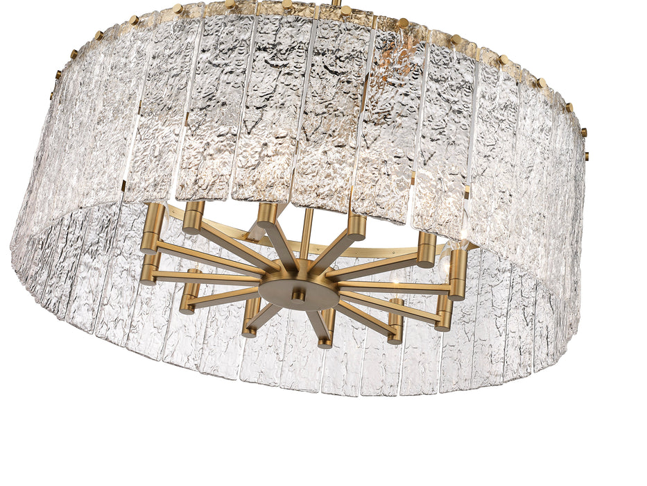 Chandelier Z-Lite 1943P32-MGLD Modern Gold Glacier 12 Light Chandelier Z-Lite