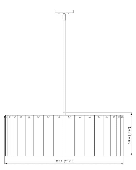Chandelier Z-Lite 1943P32-MGLD Modern Gold Glacier 12 Light Chandelier Z-Lite