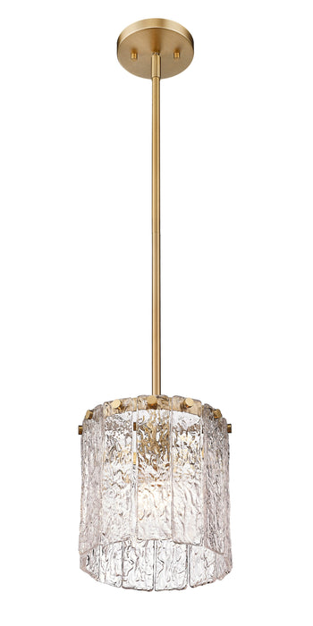 Pendant Z-Lite 1943P8-MGLD Modern Gold Glacier 1 Light Pendant Z-Lite