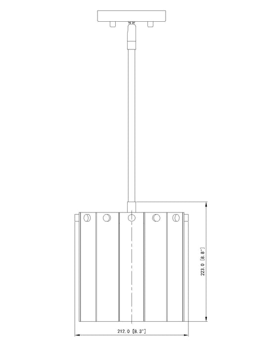 Pendant Z-Lite 1943P8-MGLD Modern Gold Glacier 1 Light Pendant Z-Lite