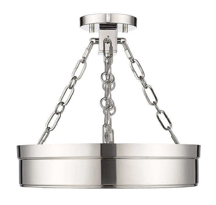 Semi Flush Mount Z-Lite 1944SF15-PN-LED Polished Nickel Anders 1 Light Semi Flush Mount Z-Lite