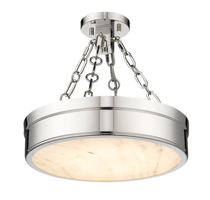 Semi Flush Mount Z-Lite 1944SF15-PN-LED Polished Nickel Anders 1 Light Semi Flush Mount Z-Lite