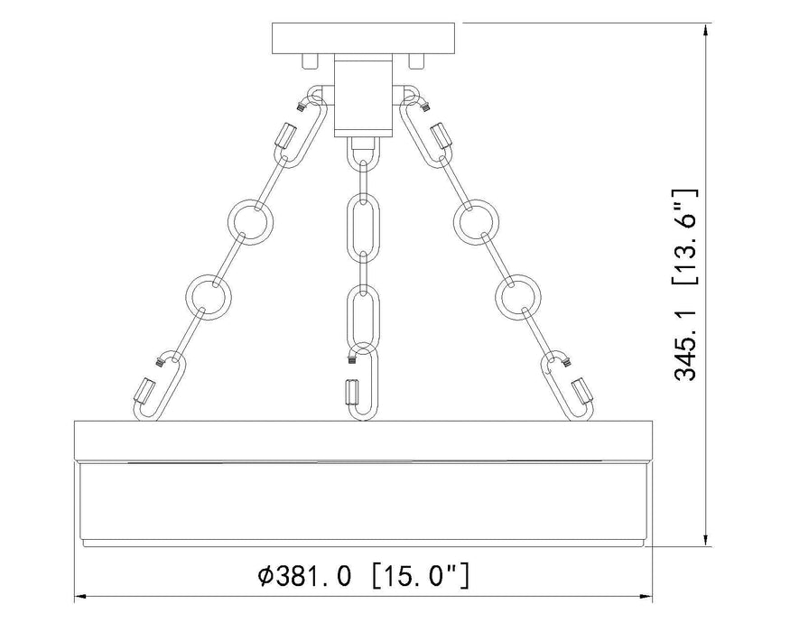 Semi Flush Mount Z-Lite 1944SF15-PN-LED Polished Nickel Anders 1 Light Semi Flush Mount Z-Lite