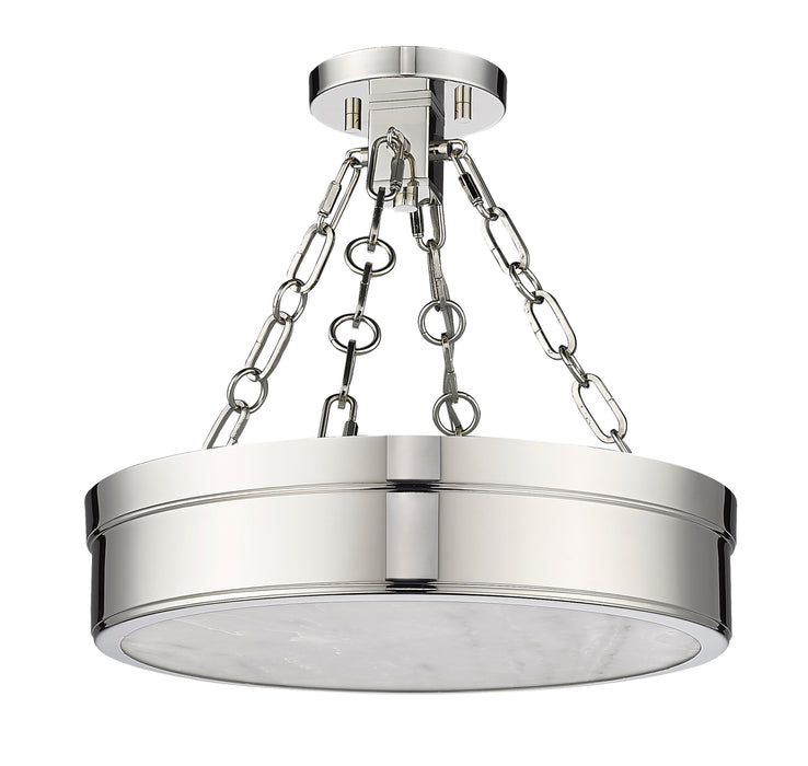 Semi Flush Mount Z-Lite 1944SF15-PN-LED Polished Nickel Anders 1 Light Semi Flush Mount Z-Lite