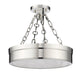 Semi Flush Mount Z-Lite 1944SF15-PN-LED Polished Nickel Anders 1 Light Semi Flush Mount Z-Lite