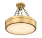 Semi Flush Mount Z-Lite 1944SF15-RB-LED Rubbed Brass Anders 1 Light Semi Flush Mount Z-Lite