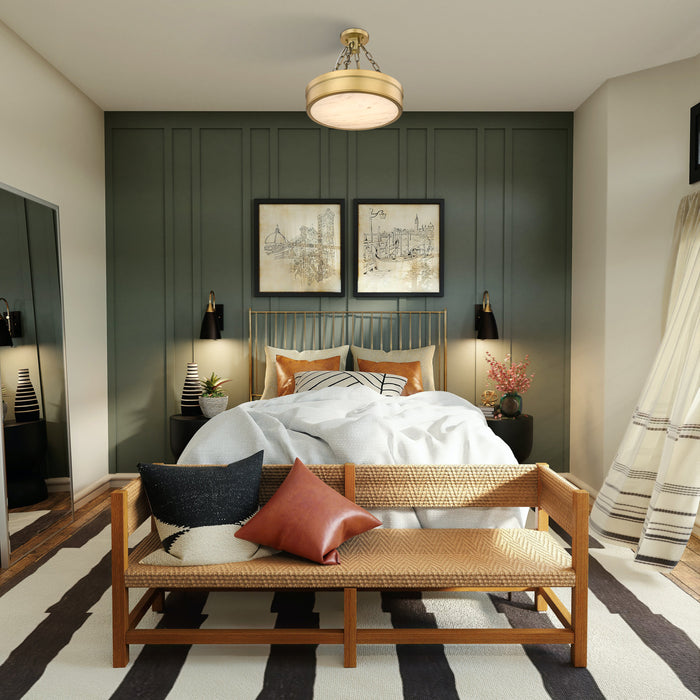 Semi Flush Mount Z-Lite 1944SF15-RB-LED Rubbed Brass Anders 1 Light Semi Flush Mount Z-Lite