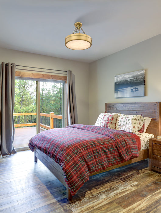 Semi Flush Mount Z-Lite 1944SF15-RB-LED Rubbed Brass Anders 1 Light Semi Flush Mount Z-Lite