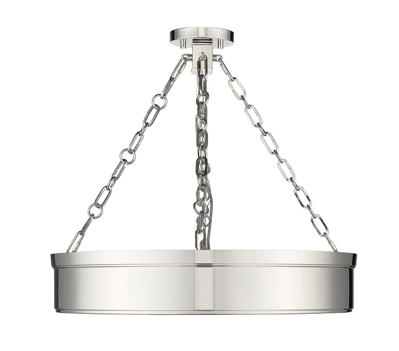 Semi Flush Mount Z-Lite 1944SF22-PN-LED Polished Nickel Anders 3 Light Semi Flush Mount Z-Lite