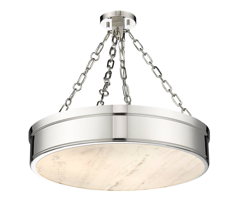 Semi Flush Mount Z-Lite 1944SF22-PN-LED Polished Nickel Anders 3 Light Semi Flush Mount Z-Lite