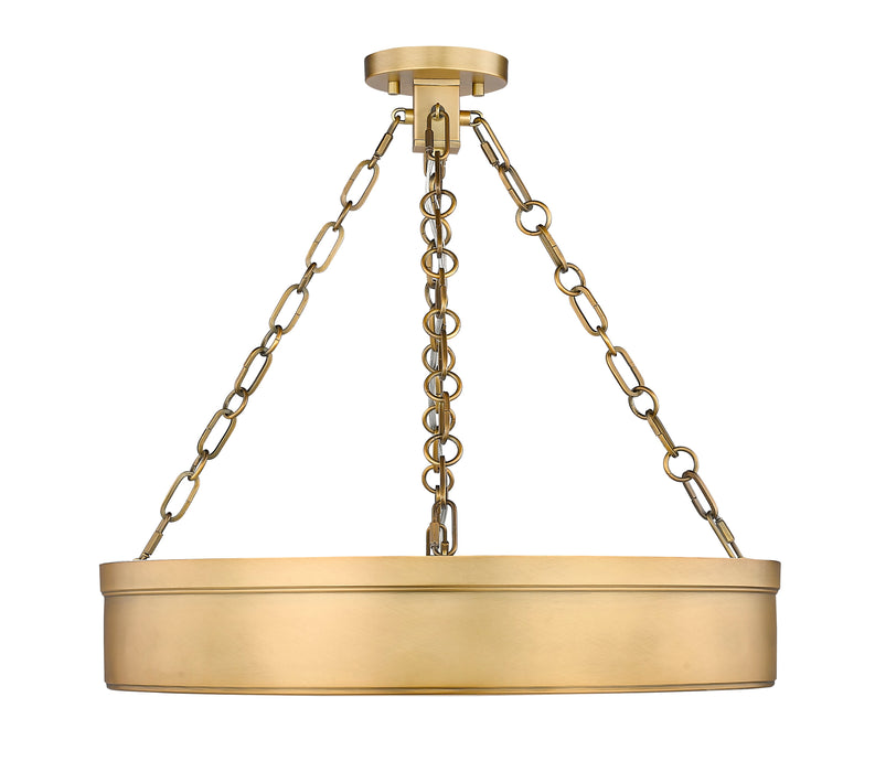Semi Flush Mount Z-Lite 1944SF22-RB-LED Rubbed Brass Anders 3 Light Semi Flush Mount Z-Lite