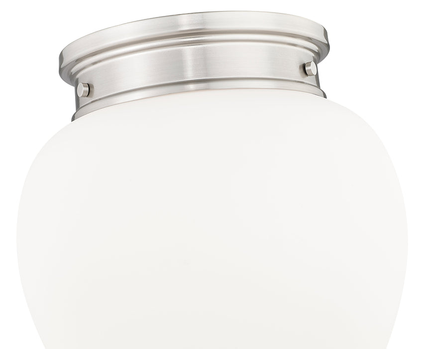 Flush Mount Z-Lite 1945F12-BN Brushed Nickel Gideon 1 Light Flush Mount Z-Lite