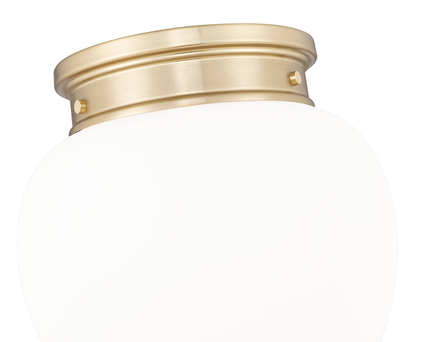 Flush Mount Z-Lite 1945F12-MGLD Modern Gold Gideon 1 Light Flush Mount Z-Lite