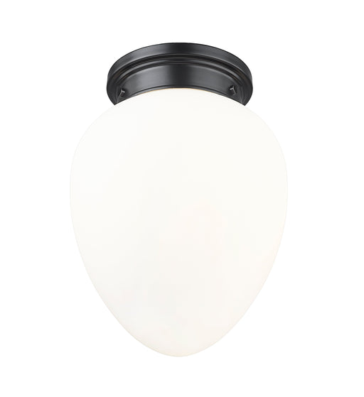 Flush Mount Z-Lite 1945F9-MB Matte Black Gideon 1 Light Flush Mount Z-Lite