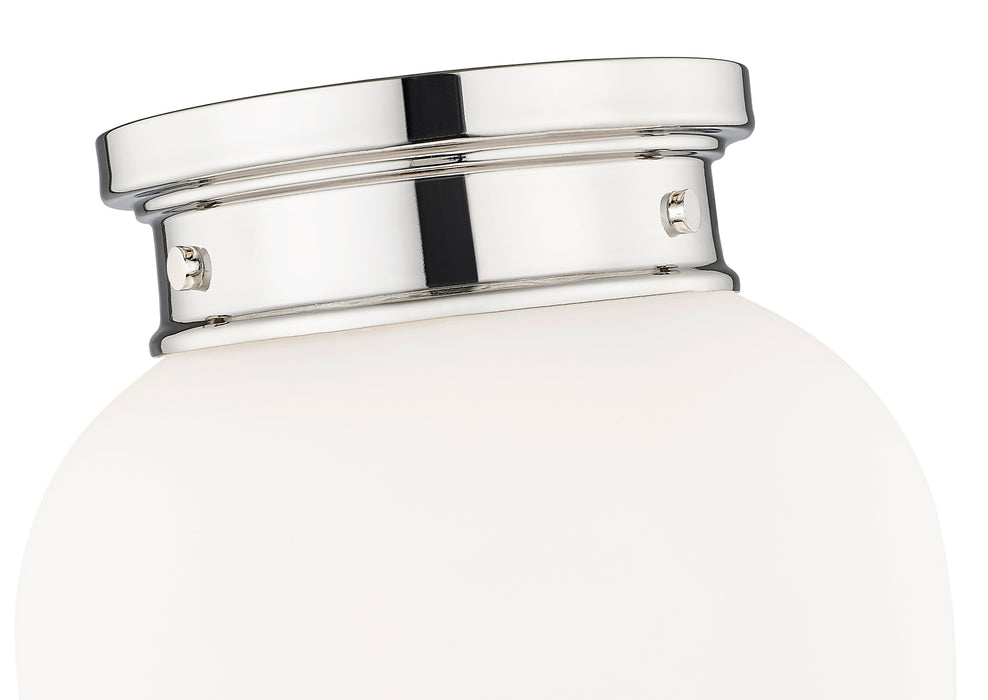 Flush Mount Z-Lite 1945F9-PN Polished Nickel Gideon 1 Light Flush Mount Z-Lite