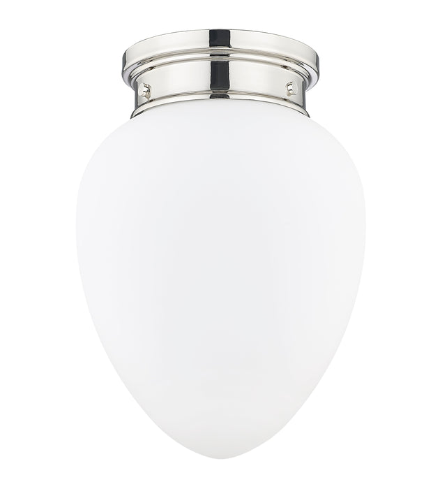 Flush Mount Z-Lite 1945F9-PN Polished Nickel Gideon 1 Light Flush Mount Z-Lite