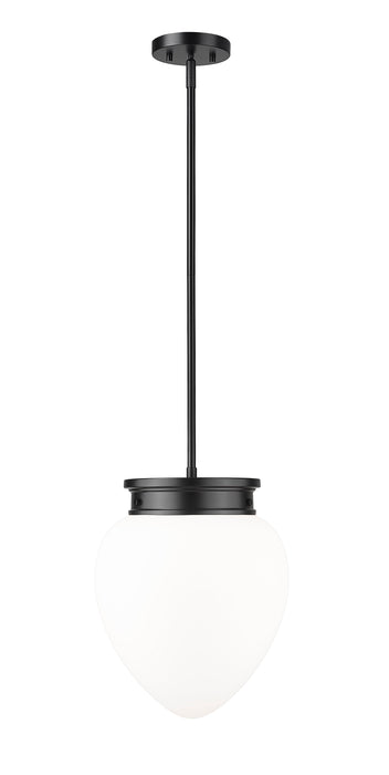 Pendant Z-Lite 1945P12-MB Matte Black Gideon 1 Light Pendant Z-Lite