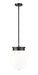 Pendant Z-Lite 1945P12-MB Matte Black Gideon 1 Light Pendant Z-Lite