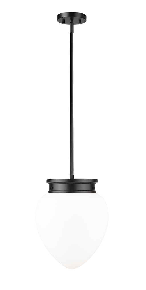 Pendant Z-Lite 1945P12-MB Matte Black Gideon 1 Light Pendant Z-Lite