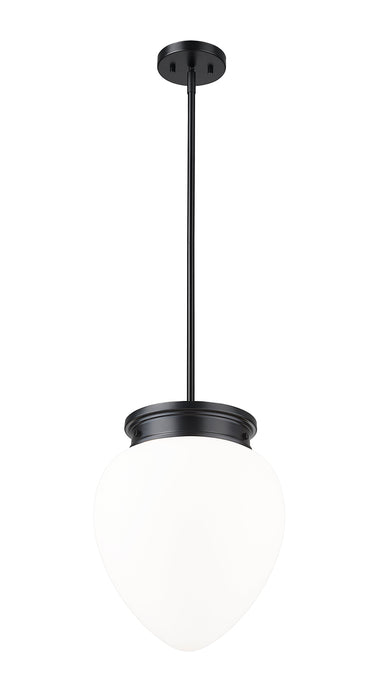 Pendant Z-Lite 1945P12-MB Matte Black Gideon 1 Light Pendant Z-Lite