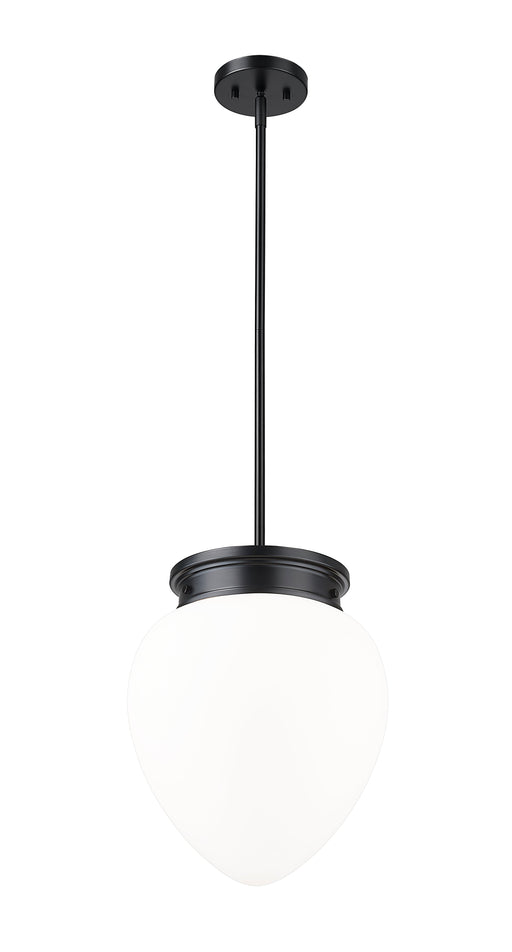 Pendant Z-Lite 1945P12-MB Matte Black Gideon 1 Light Pendant Z-Lite