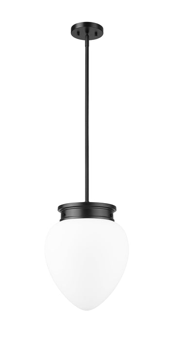 Pendant Z-Lite 1945P12-MB Matte Black Gideon 1 Light Pendant Z-Lite