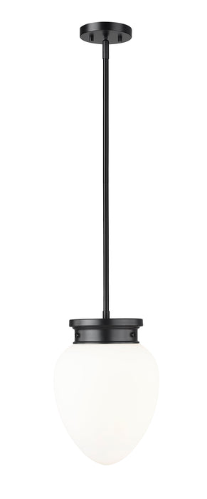 Pendant Z-Lite 1945P9-MB Matte Black Gideon 1 Light Pendant Z-Lite
