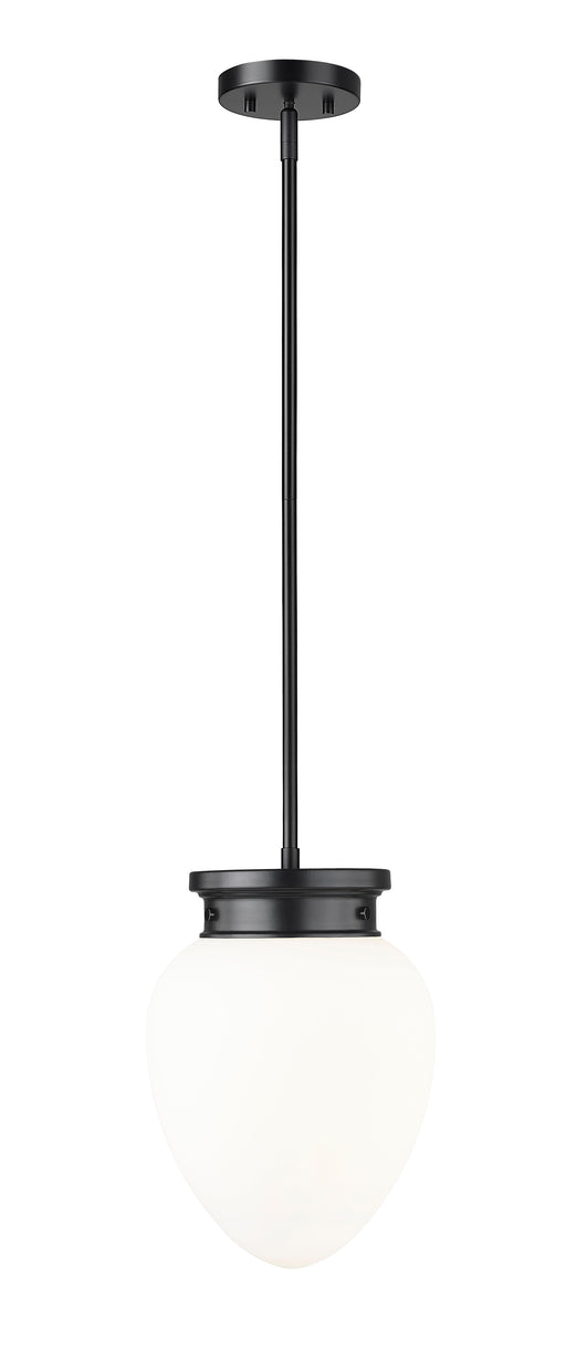 Pendant Z-Lite 1945P9-MB Matte Black Gideon 1 Light Pendant Z-Lite