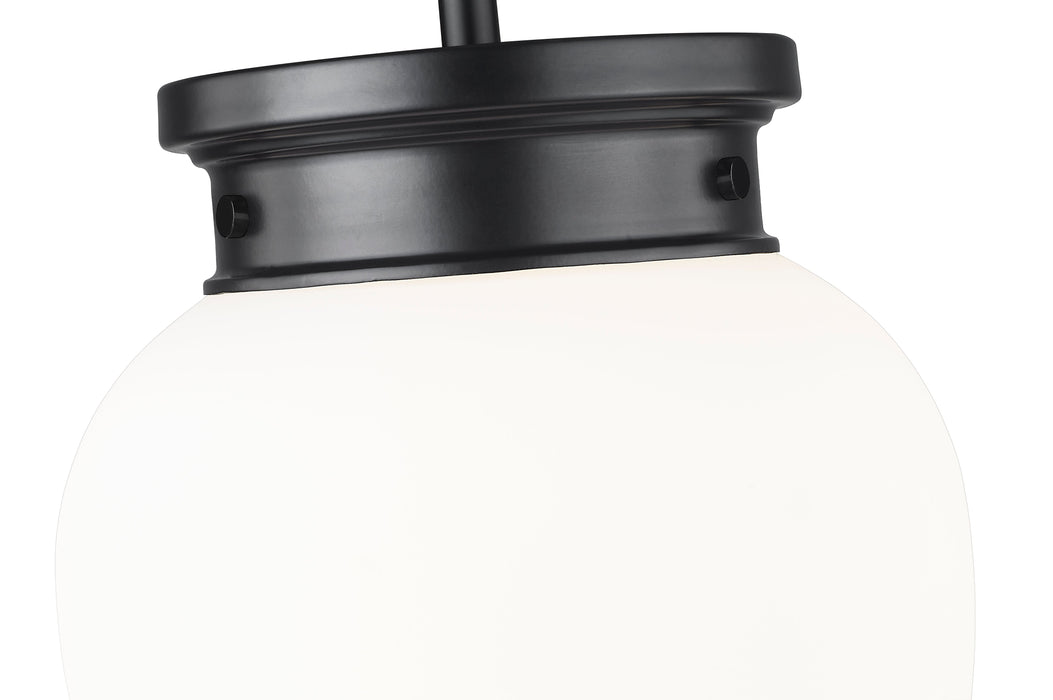 Pendant Z-Lite 1945P9-MB Matte Black Gideon 1 Light Pendant Z-Lite