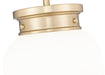 Pendant Z-Lite 1945P9-MGLD Modern Gold Gideon 1 Light Pendant Z-Lite