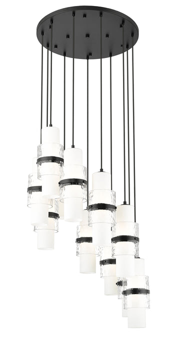 Chandelier Z-Lite 1946P-11R-MB Matte Black Cayden 11 Light Chandelier Z-Lite