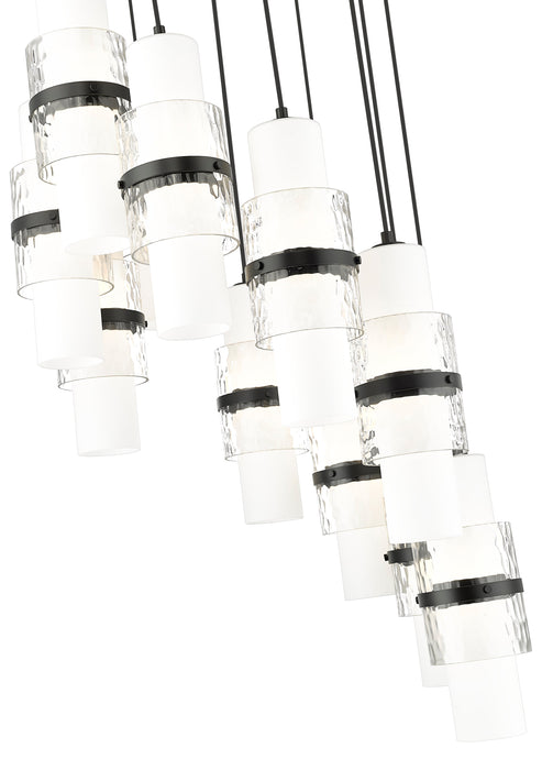 Chandelier Z-Lite 1946P-11R-MB Matte Black Cayden 11 Light Chandelier Z-Lite