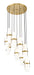 Chandelier Z-Lite 1946P-11R-MGLD Modern Gold Cayden 11 Light Chandelier Z-Lite