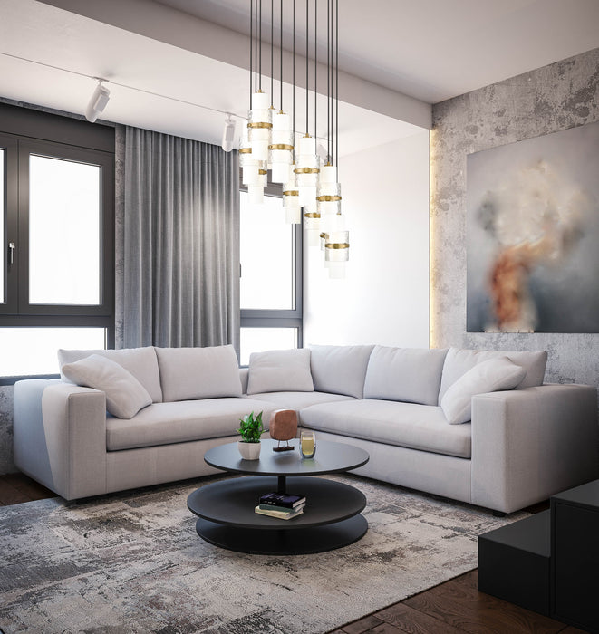 Chandelier Z-Lite 1946P-11R-MGLD Modern Gold Cayden 11 Light Chandelier Z-Lite