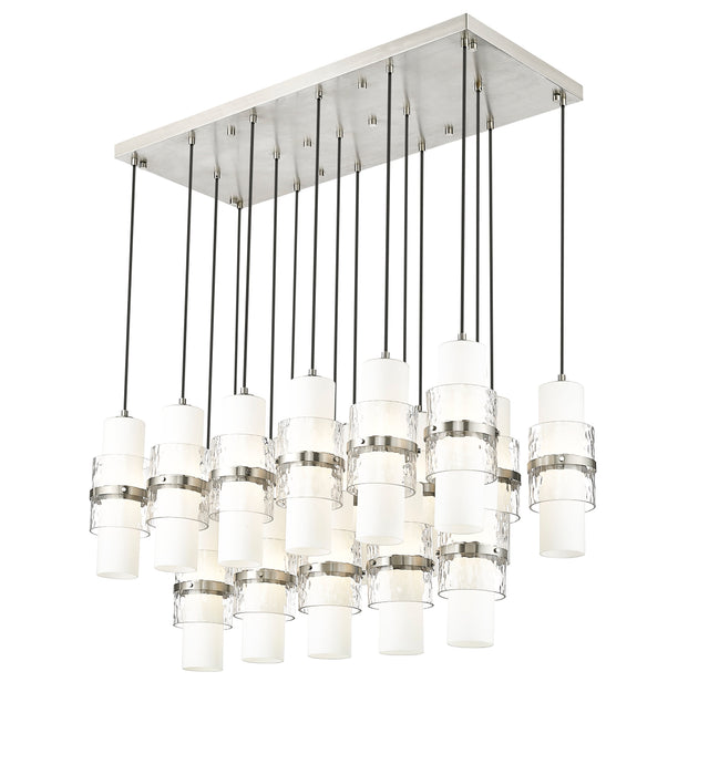 Linear Chandelier Z-Lite 1946P-17L-BN Brushed Nickel Cayden 17 Light Linear Chandelier Z-Lite