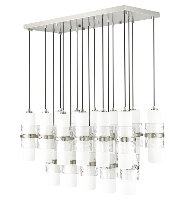 Linear Chandelier Z-Lite 1946P-17L-BN Brushed Nickel Cayden 17 Light Linear Chandelier Z-Lite
