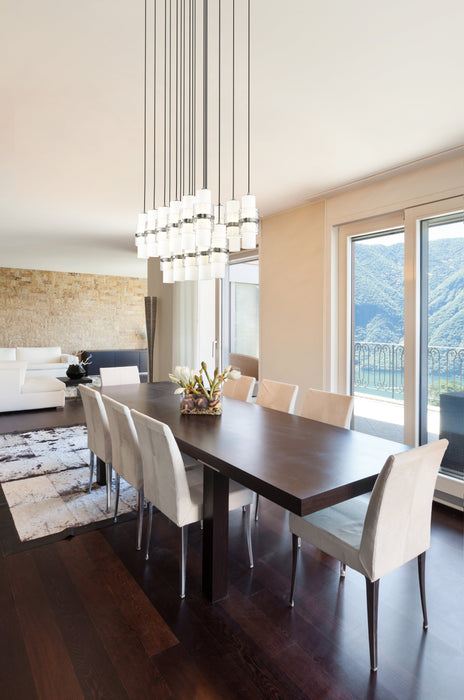 Linear Chandelier Z-Lite 1946P-17L-BN Brushed Nickel Cayden 17 Light Linear Chandelier Z-Lite