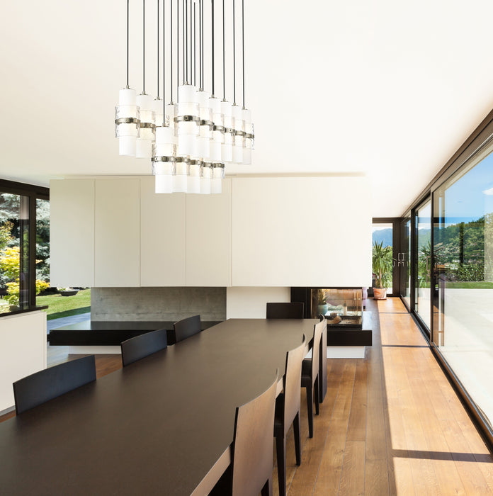 Linear Chandelier Z-Lite 1946P-17L-BN Brushed Nickel Cayden 17 Light Linear Chandelier Z-Lite