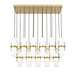 Linear Chandelier Z-Lite 1946P-17L-MGLD Modern Gold Cayden 17 Light Linear Chandelier Z-Lite