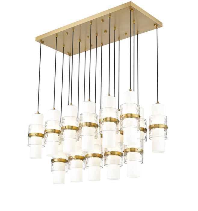 Linear Chandelier Z-Lite 1946P-17L-MGLD Modern Gold Cayden 17 Light Linear Chandelier Z-Lite