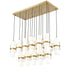 Linear Chandelier Z-Lite 1946P-17L-MGLD Modern Gold Cayden 17 Light Linear Chandelier Z-Lite